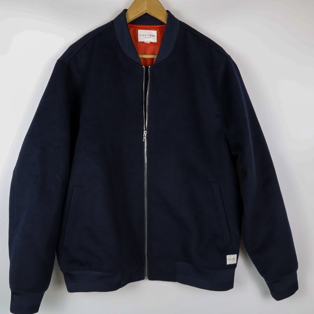 Five Four Los Angeles - Chamonix Mens Bomber Jacket Size Large - Midnight (BLUE)